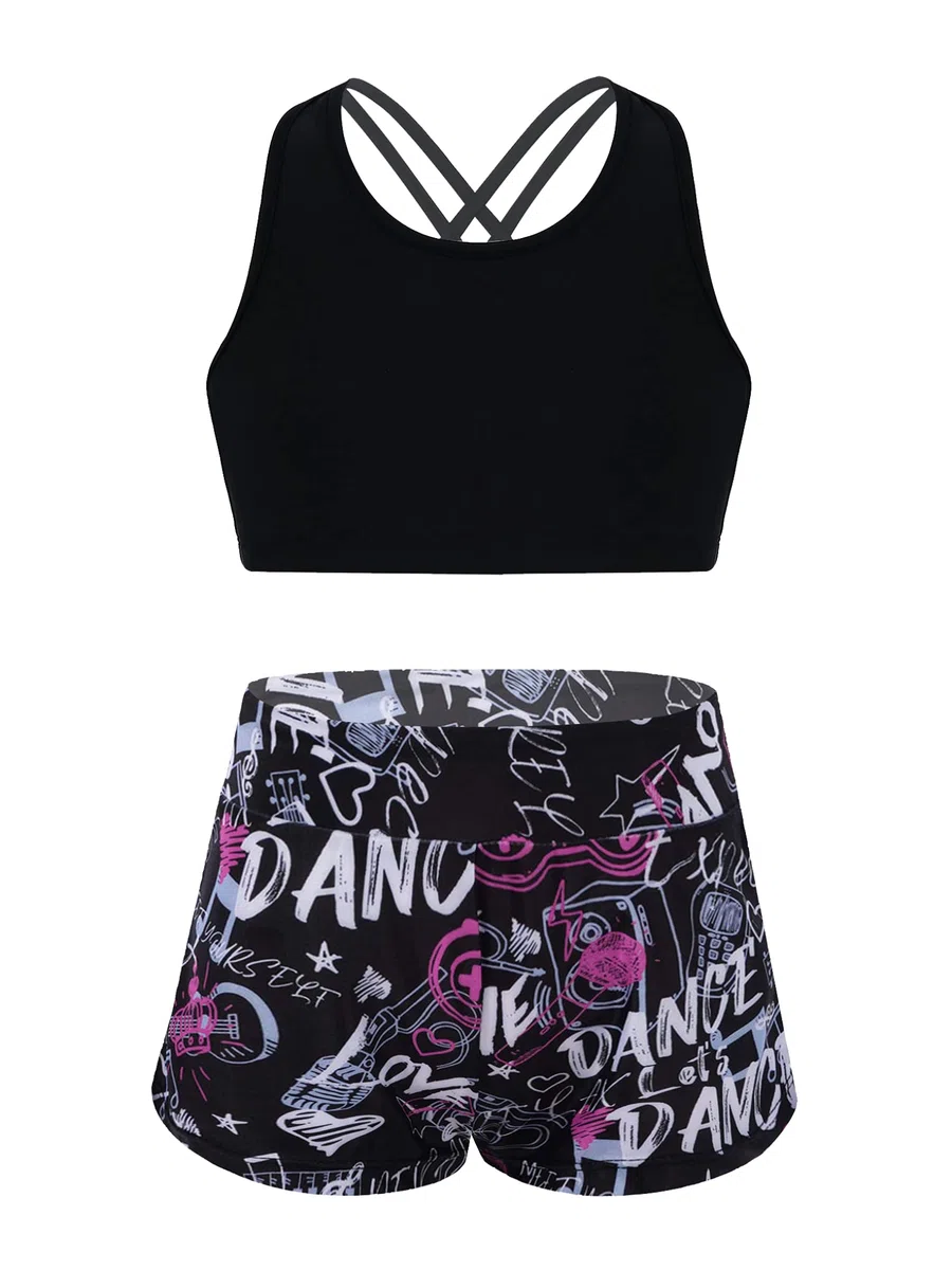 Ragazza Costume da Bagno Tre Pezzi Canotta Top con Pantacini Mutande Bikini Tankini Estivi Costumi Mare Piscina Spiaggia 7-16 Anni