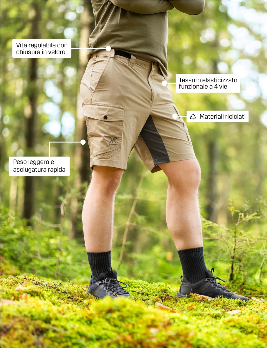 RevolutionRace Rambler Lightweight PRO Shorts da Uomo, Pantaloncini Leggeri e Pantaloncini da Trekking