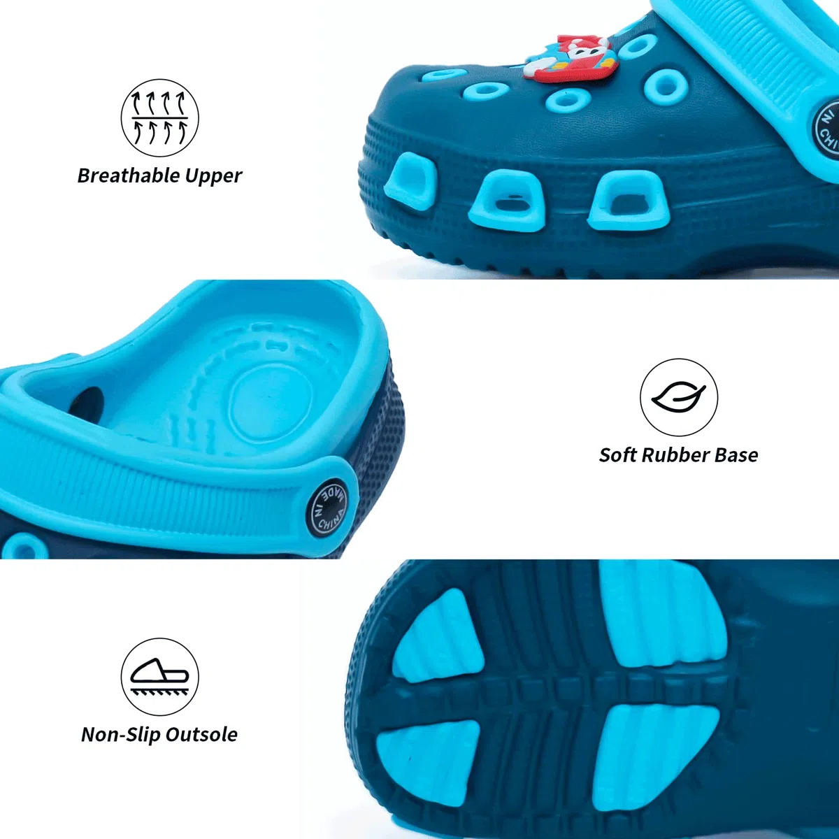 EDOTON Zoccoli e Sabot Bambini, Morbidi e Comodi Sandali da Giardino per Bambini Leggeri Antiscivolo con Motivo a Carino Ciabatte Bambino（Unisex）