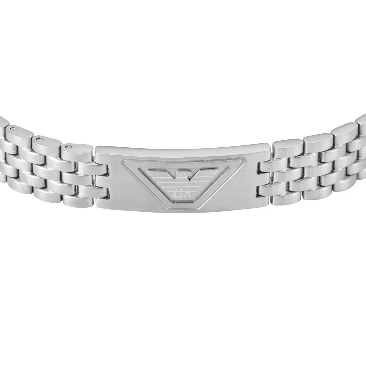 Emporio Armani Bracciale da uomo in acciaio inossidabile o in pelle con chiusura a maglie