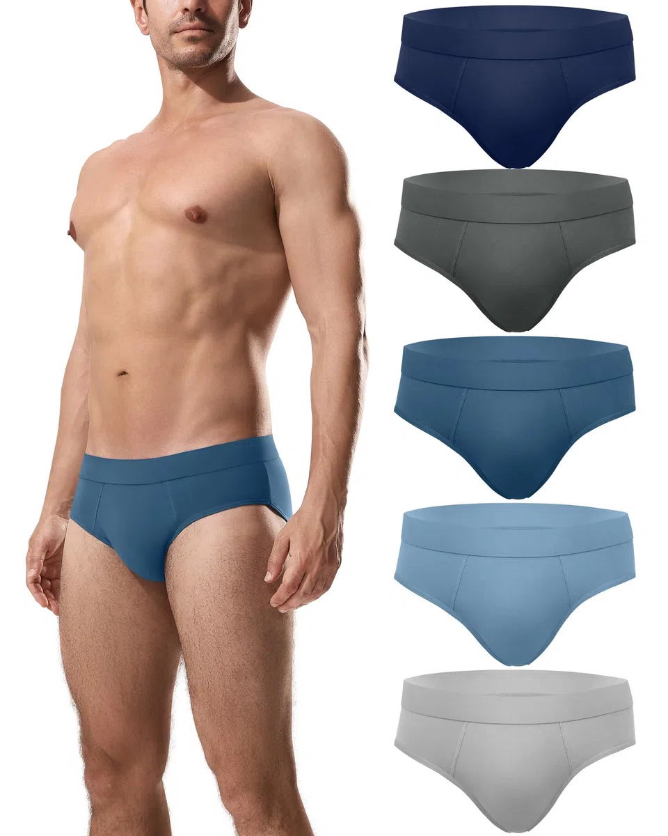 Channo Slip Uomo Cotone Confortevole: Mutande Elasticizzate e Traspirante per Maschi 5 Pack