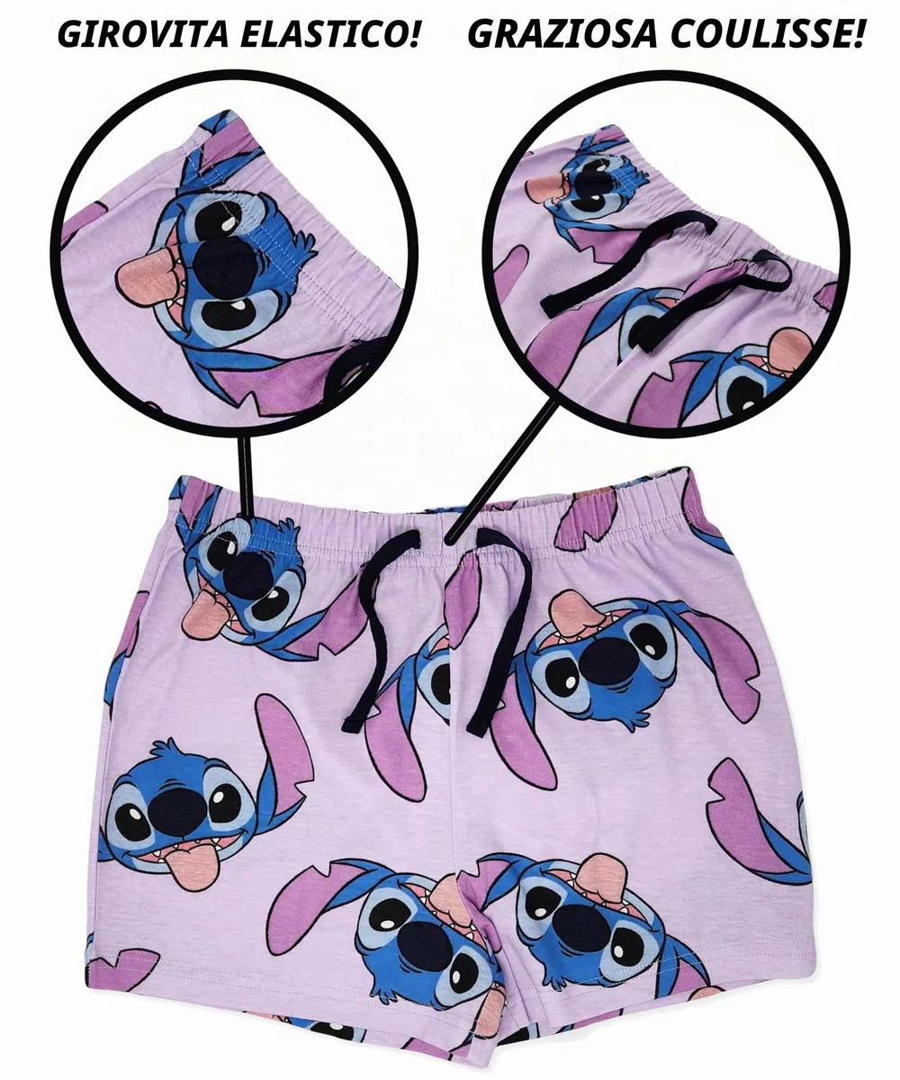 Disney Lilo & Stitch - Pigiama corto da bambina, motivo: Lilo & Stitch