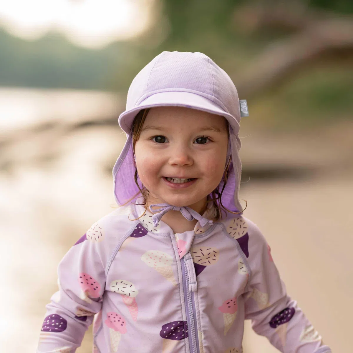 Jan & Jul Cappello da sole con patta per il collo, per bambini e bambine, cravatta con lacci