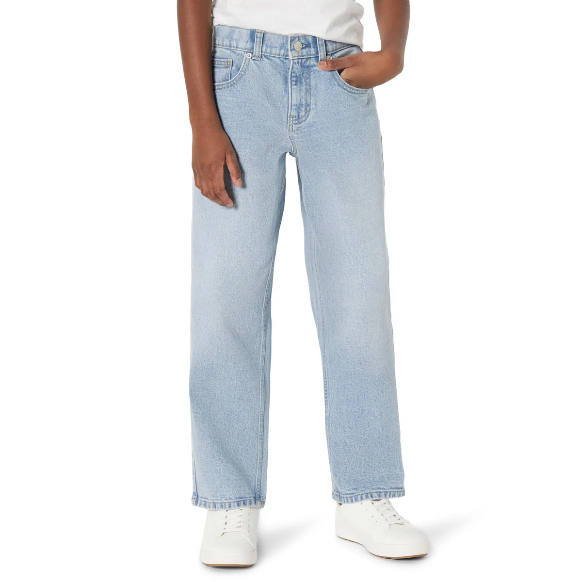 Amazon Essentials Jeans Baggy Mediamente Elasticizzati, Vestibilità Ampia Bambini e ragazzi