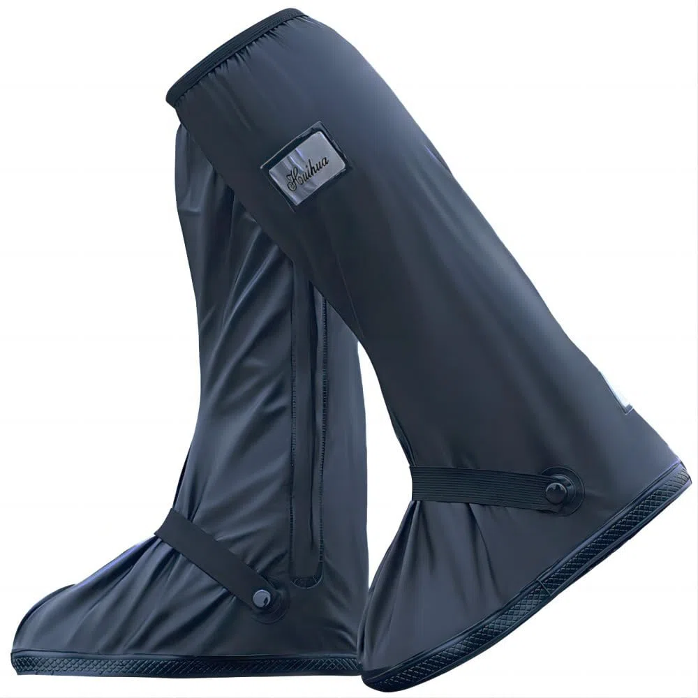 Copriscarpe Impermeabili Alti Copriscarpe Riutilizzabili Resistenti all'Acqua con Suola Antiscivolo Galosce per Pioggia Neve o Fango