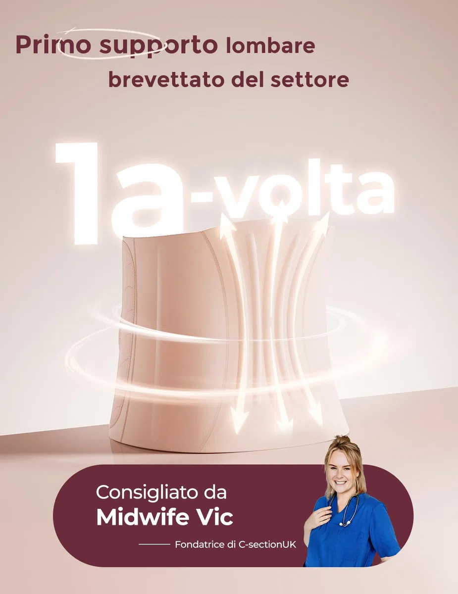 momcozy Ergowrap Fascia Post Parto, Pancera Addominale per Cesareo con Compressione 3D e Supporto per la Schiena, Comfort Traspirante e Vestibilità Regolabile