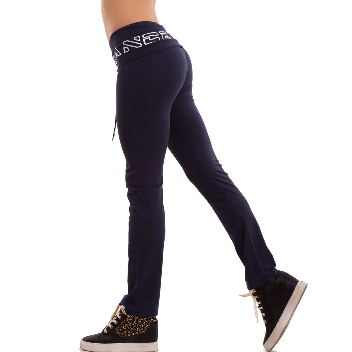 Toocool Pantaloni Donna Tuta Leggings Danza Elastico Sport Fitness Neri Nuovi 7001AB