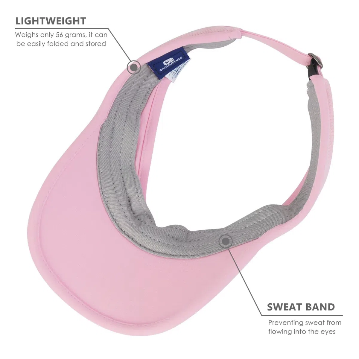 GADIEMKENSD Visiera Performance in Tessuto Elasticizzato Leggera e Traspirante Adatta per la Protezione Solare e l'Esercizio all'Aperto