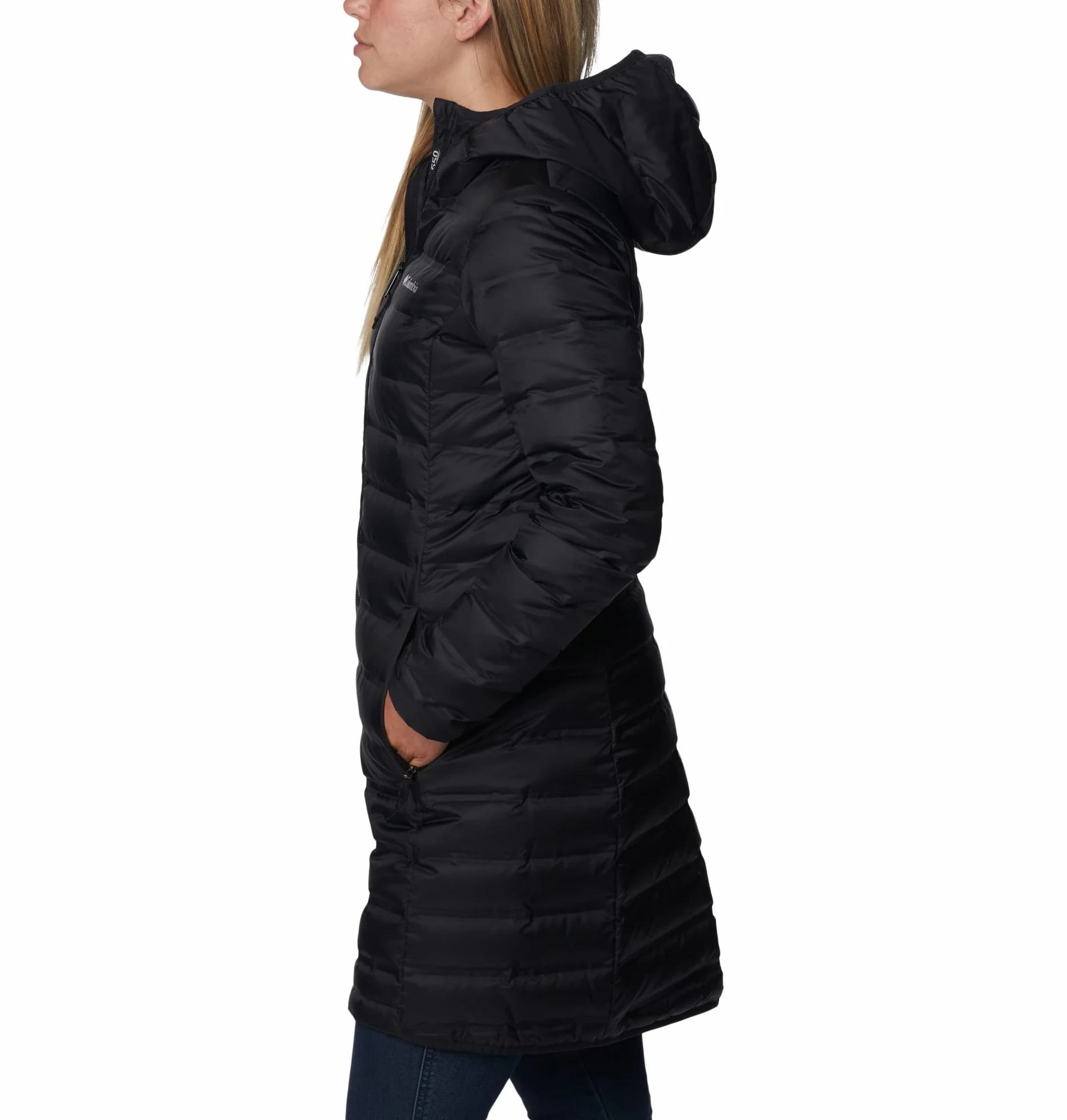Columbia Women's Lake 22 Down Long Hooded Jacket, Hooded Puffer Down Jacket