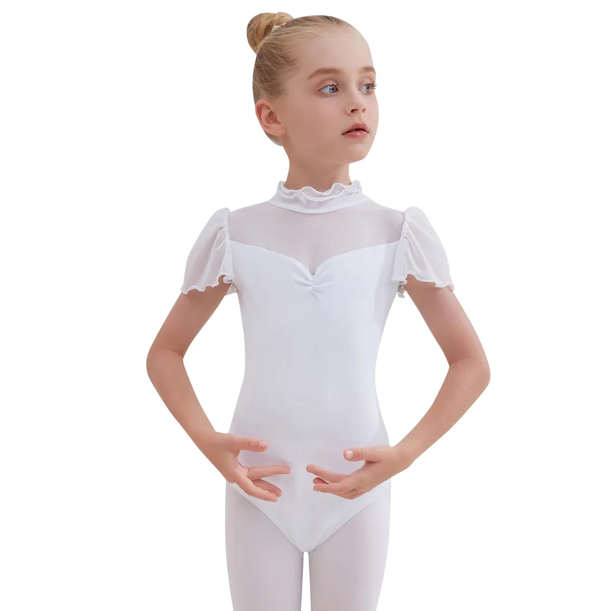 Balletto Body da Danza Classica Ragazze Vestito Leotards Ginnastica 2-13 Anni