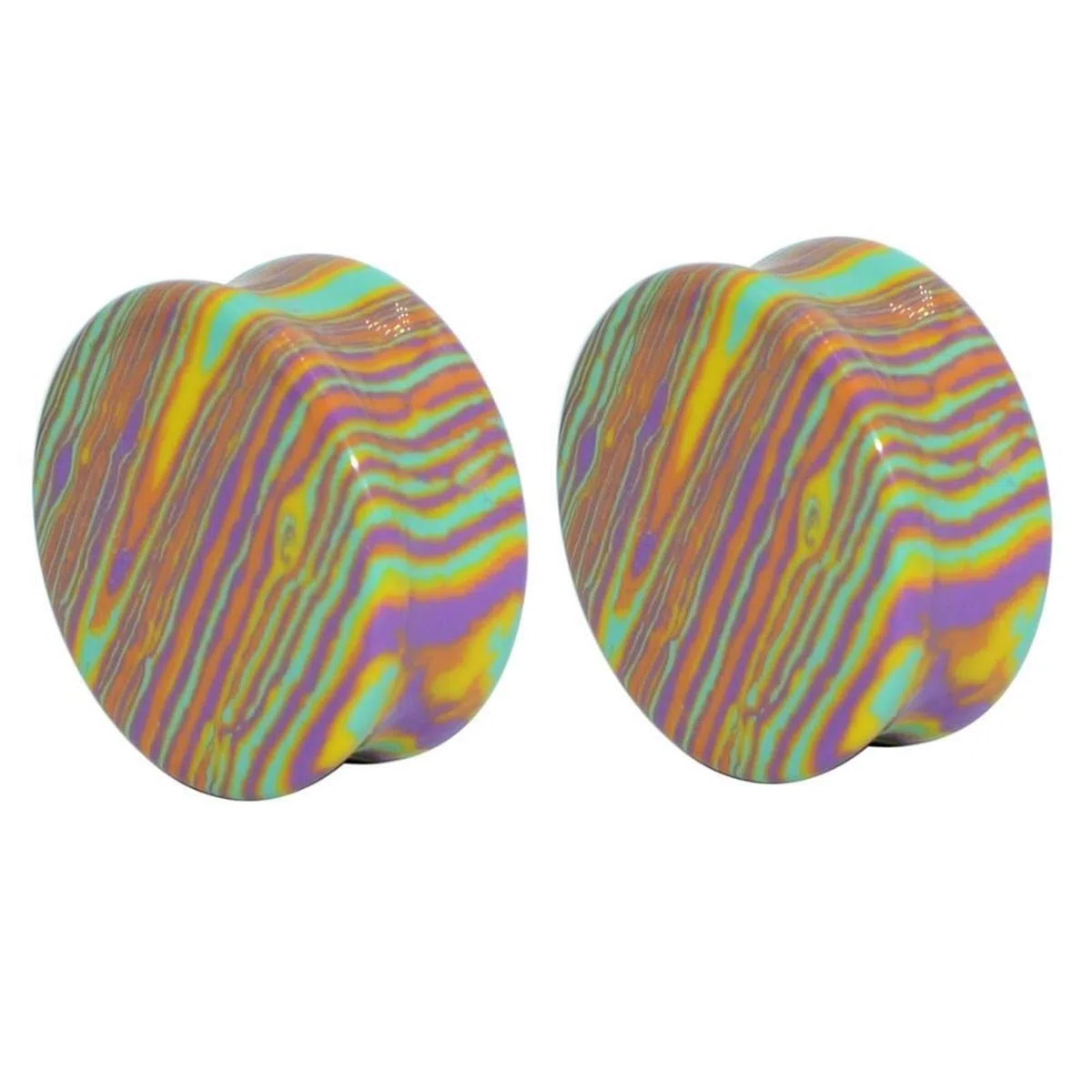 2PCS / Lot Pietra Tappi for Le Orecchie Indicatori Orecchini delle Donne degli Uomini del Traforo della Carne Piercing Expander Ear Barella Plugs (Main Stone Color : 16mm, Metal Color : O)
