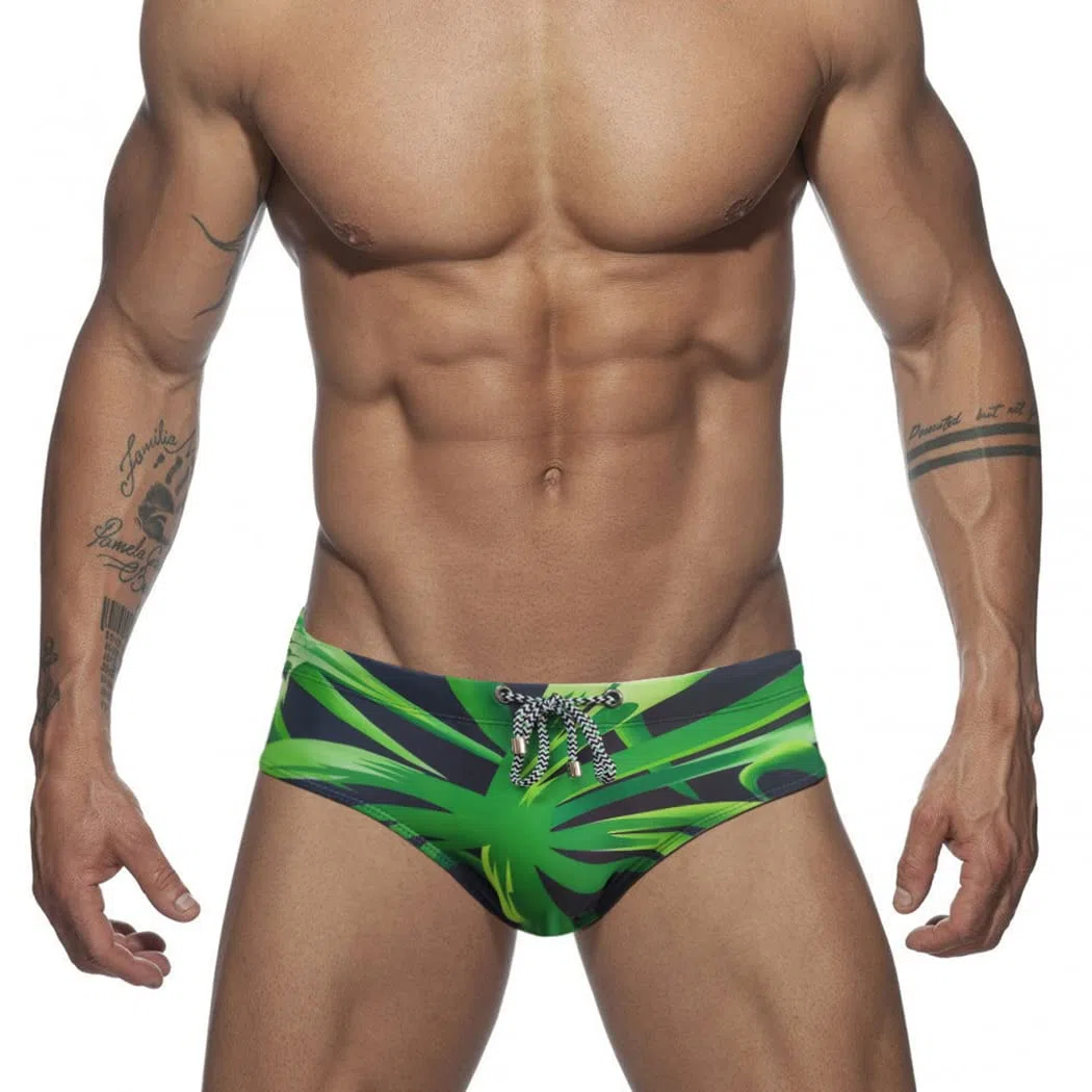 Costume da Bagno Uomo, Costume Slip Nuoto Mare e Piscina Uomo Swimming Brief Coulisse Regolabile YK01