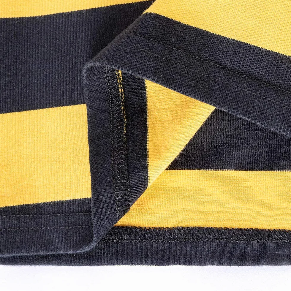 Spring&Gege Ragazzi Maglietta Girocollo a Righe a Maniche Corte in Cotone per Bambini