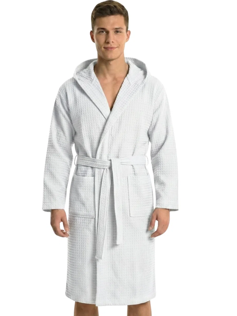 o-day Accappatoio Nido D'Ape Uomo in Cotone 100% con Cappuccio Tasche e Cintura Accappatoio Nido D'Ape Donna Leggero S-XXL