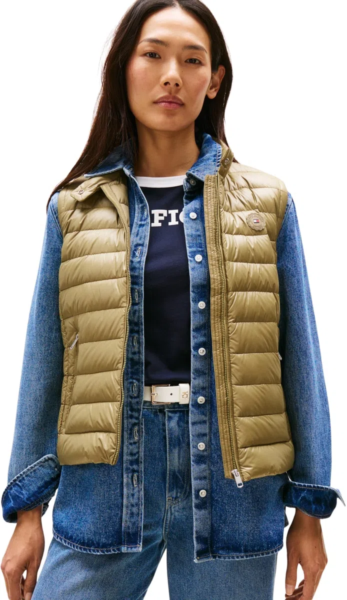 Tommy Hilfiger Donna Gilet con Collo a Lupetto
