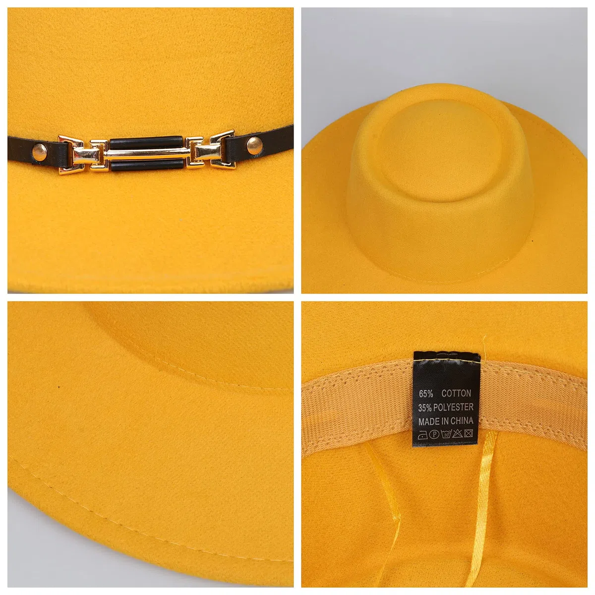 Cappello classico con finta pelle e nastro Jazz Fedora Panama grande bordo compleanno Natale