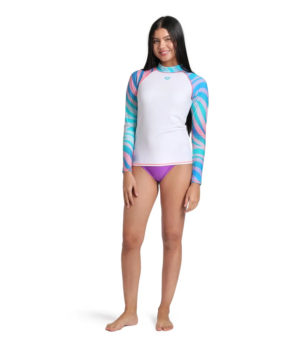 ARENA Women's Rash Vest L/S Allover Rash Guard Shirt Donna