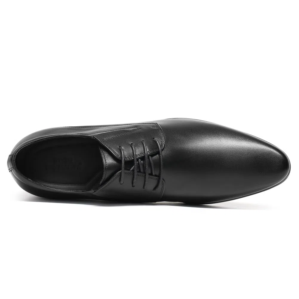 CHAMARIPA Scarpe Rialzate Uomo, da 7 cm in su, Aumento Altezza Invisibile, Business in Pelle Pieno Fiore