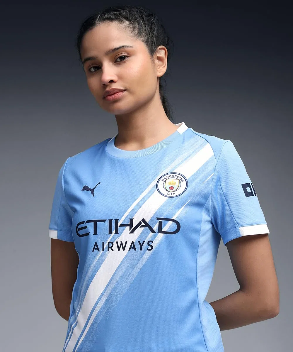 PUMA Maglia Home Manchester City Stagione 2025/26 - Donna - Team Light Blue