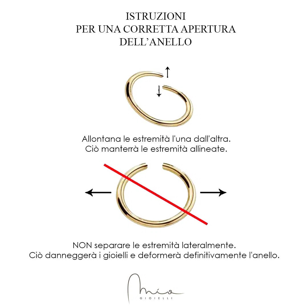Mia Gioielli - Piercing Naso in Oro 18k (750) Bianco, Anellino Flex ø 8mm - Anallergico Unisex