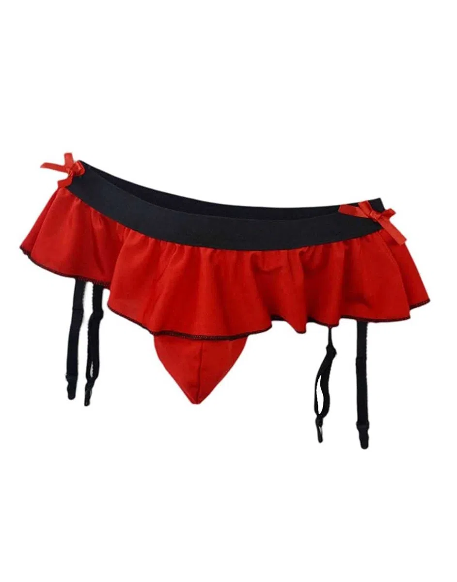 Biancheria intima sexy da uomo con giarrettiera