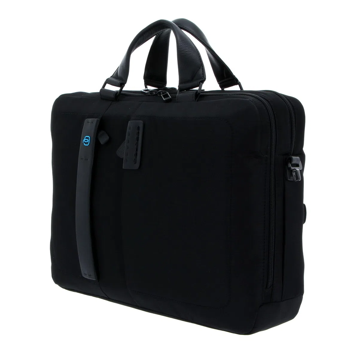 PIQUADRO Pulse Cartella organizer a due manici porta PC, Tessuto, Chevron/Nero, 15.6" a due scomparti