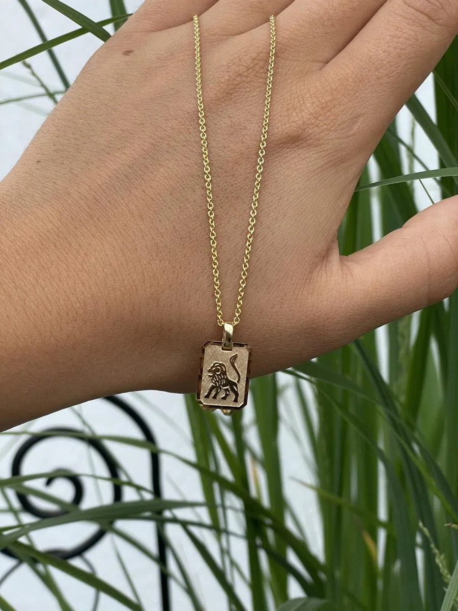 MyGold, segno zodiacale a ciondolo (senza catena), in oro giallo 333 (8 carati), opaco e lucido, 21 mm x 12 mm, segni zodiacali, oroscopo, collana con pendente, ciondolo in oro, regalo, idea regalo, Gaudino MOD-04400
