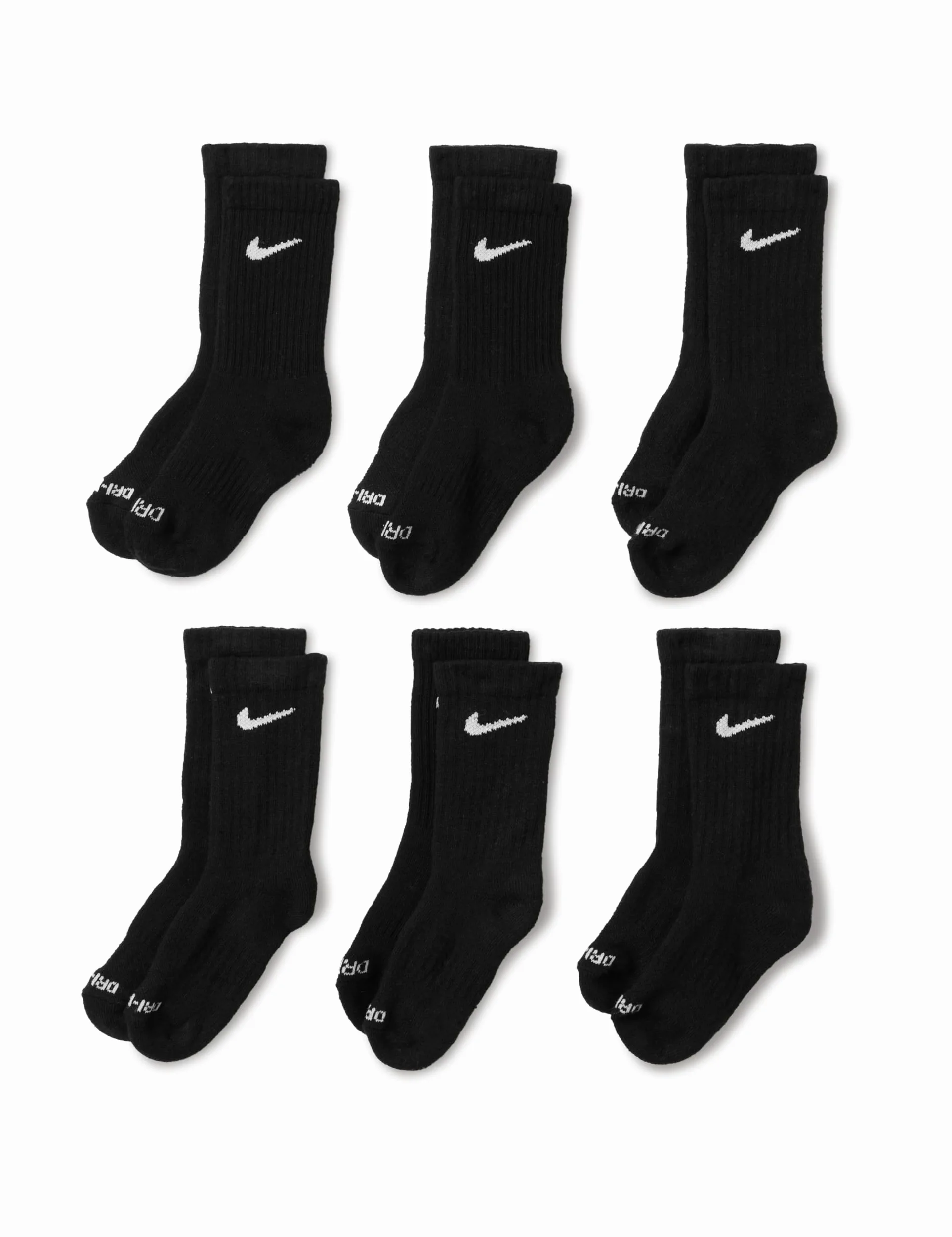 Nike Nike Little Boy's 6-pairs Young Athletes Basic Cushioned Crew Socks Calzini Bambini e ragazzi