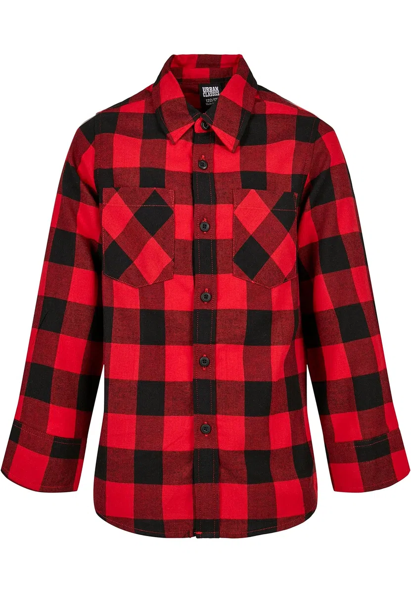 Urban Classics Camicia da Ragazzo in Flanella A Scacchi Camicia Bambini e Ragazzi
