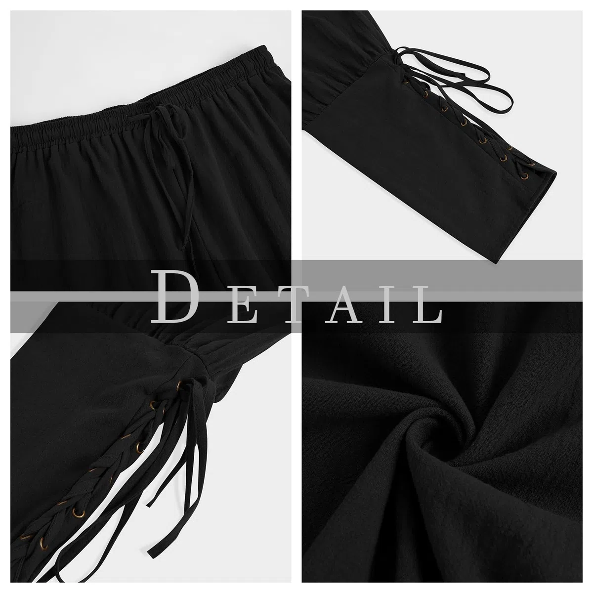 Runcati Pantaloni da Pirata da Uomo Medievali per Cosplay e Tempo Libero
