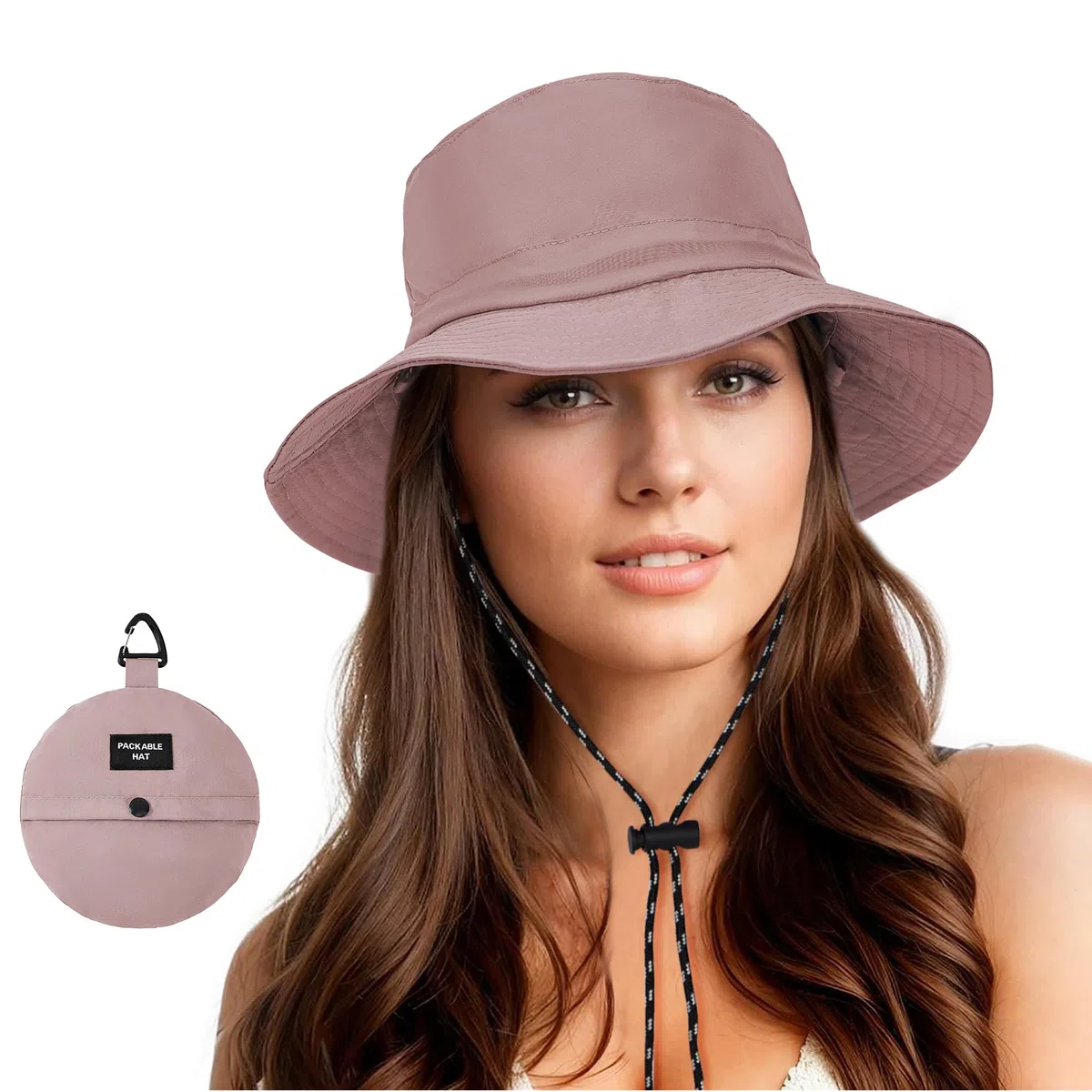 Durio Cappello da pioggia da donna, impermeabile, cappello da pescatore, cappello da pescatore, cappello da sole da donna, pieghevole, portatile, cappello estivo