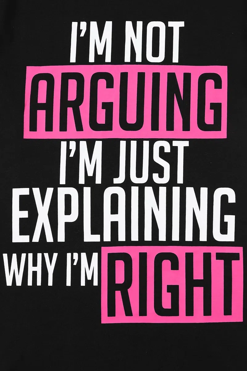 thepyjamafactory I'm Not Arguing I'm Just Explaining Why I'm Right Ragazze Corta Cotone Pigiama Pjs per Bambini