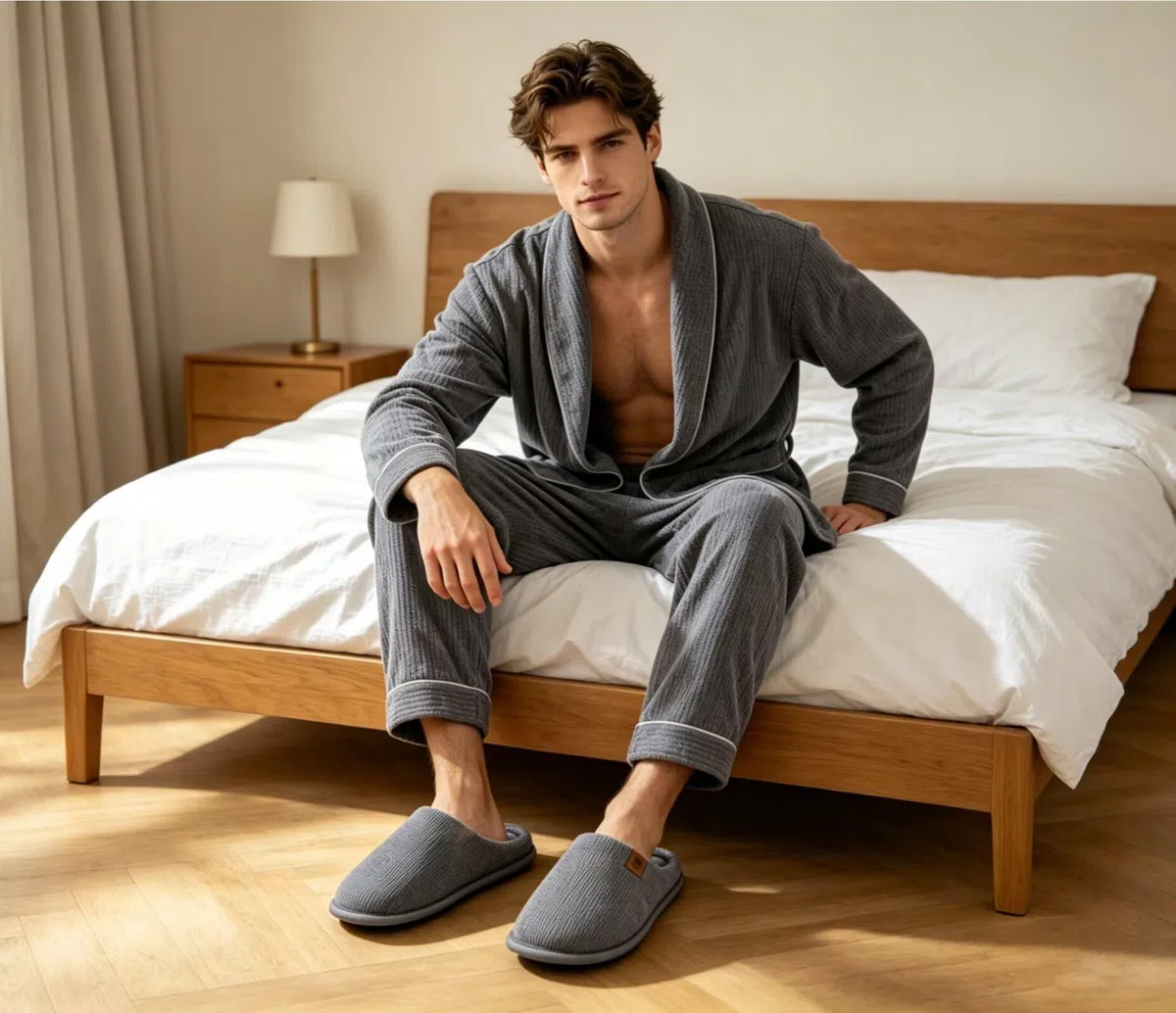 ONCAI Pantofole da Uomo Invernali Ciabatte da Casa con Memory Foam Calde Pelliccia Sintetica Cotone Scarpe Accogliente Antiscivolo Suola EU Dimensione 40-49