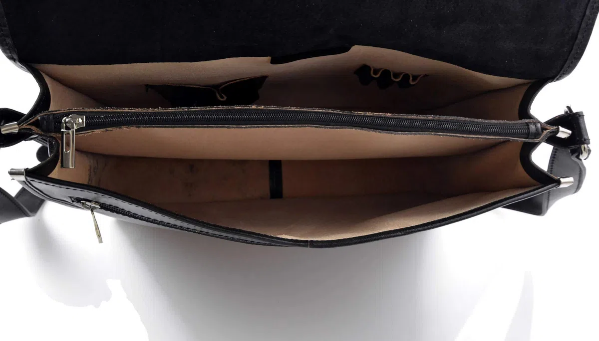 Borsa messenger uomo donna borsa a tracolla postino vera pelle made in Italy business borsa ufficio nero