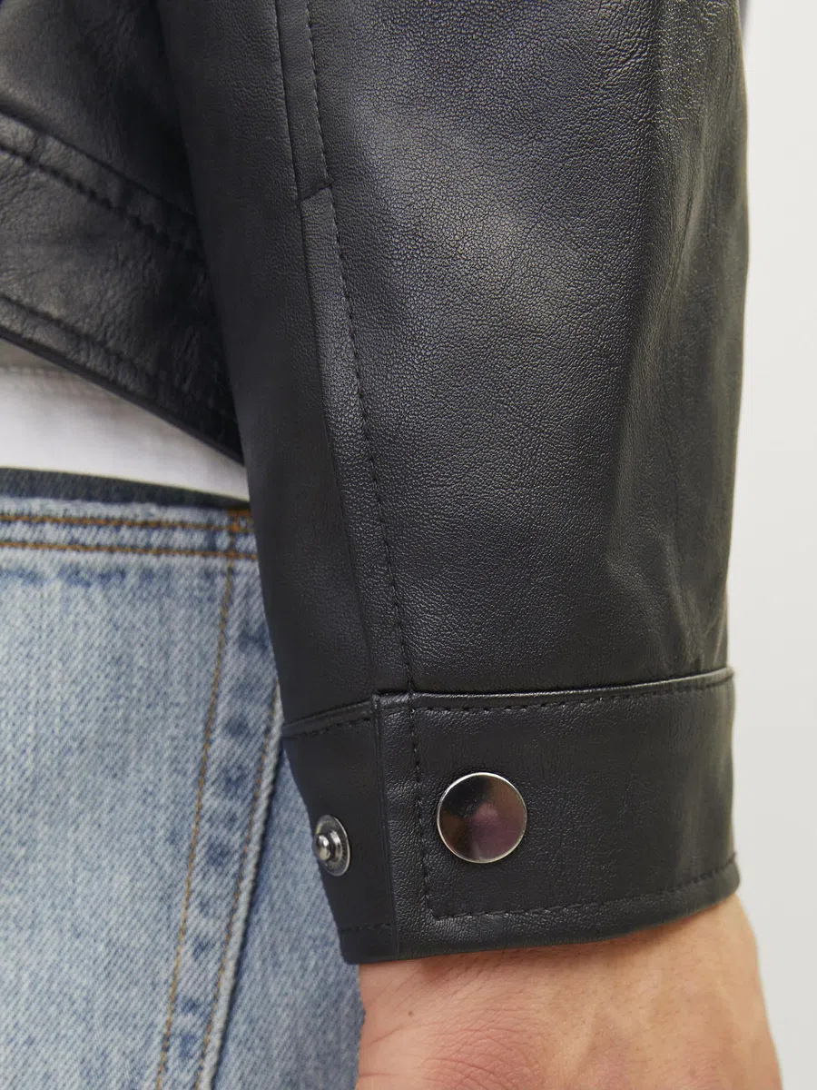 JACK & JONES Synthetic Leather Jacket Synthetic Leather Jacket