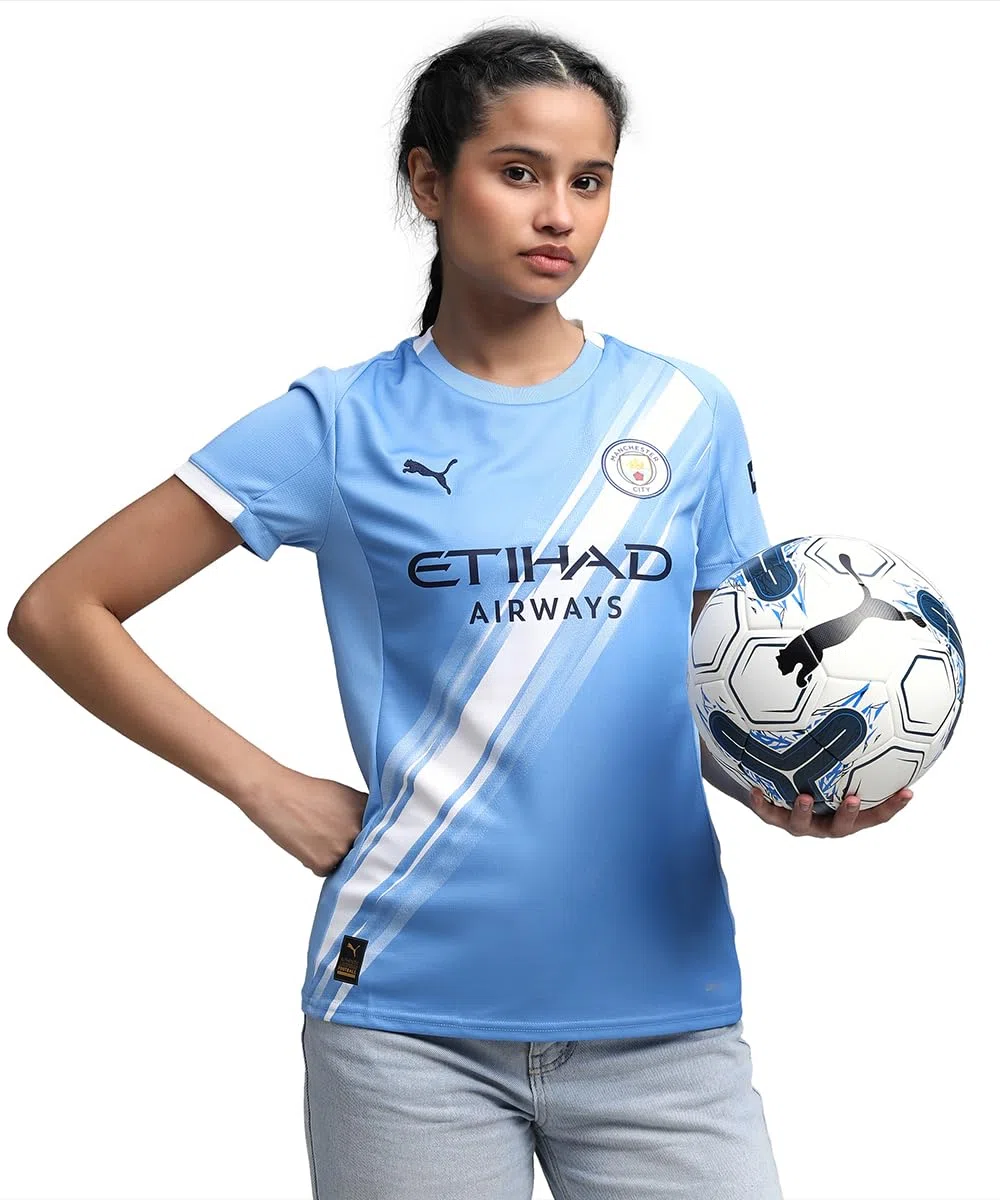 PUMA Maglia Home Manchester City Stagione 2025/26 - Donna - Team Light Blue