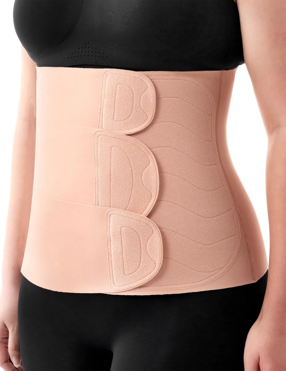 momcozy Ergowrap Fascia Post Parto, Pancera Addominale per Cesareo con Compressione 3D e Supporto per la Schiena, Comfort Traspirante e Vestibilità Regolabile