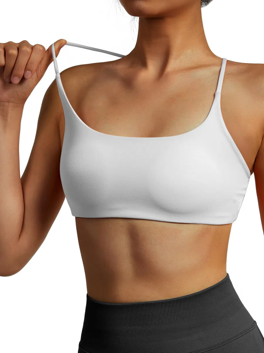 SUUKSESS Reggiseno sportivo da donna, con schiena aperta, imbottito, con spalline, per allenamento, palestra, yoga