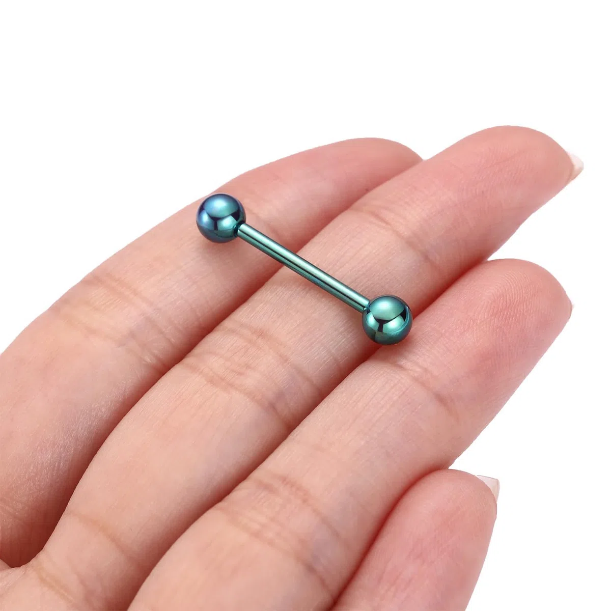 AROWRO Piercing per capezzolo in titanio G23, piercing per lingua, filettatura interna, piercing per lingua, piercing per lingua, ponte, gioielli