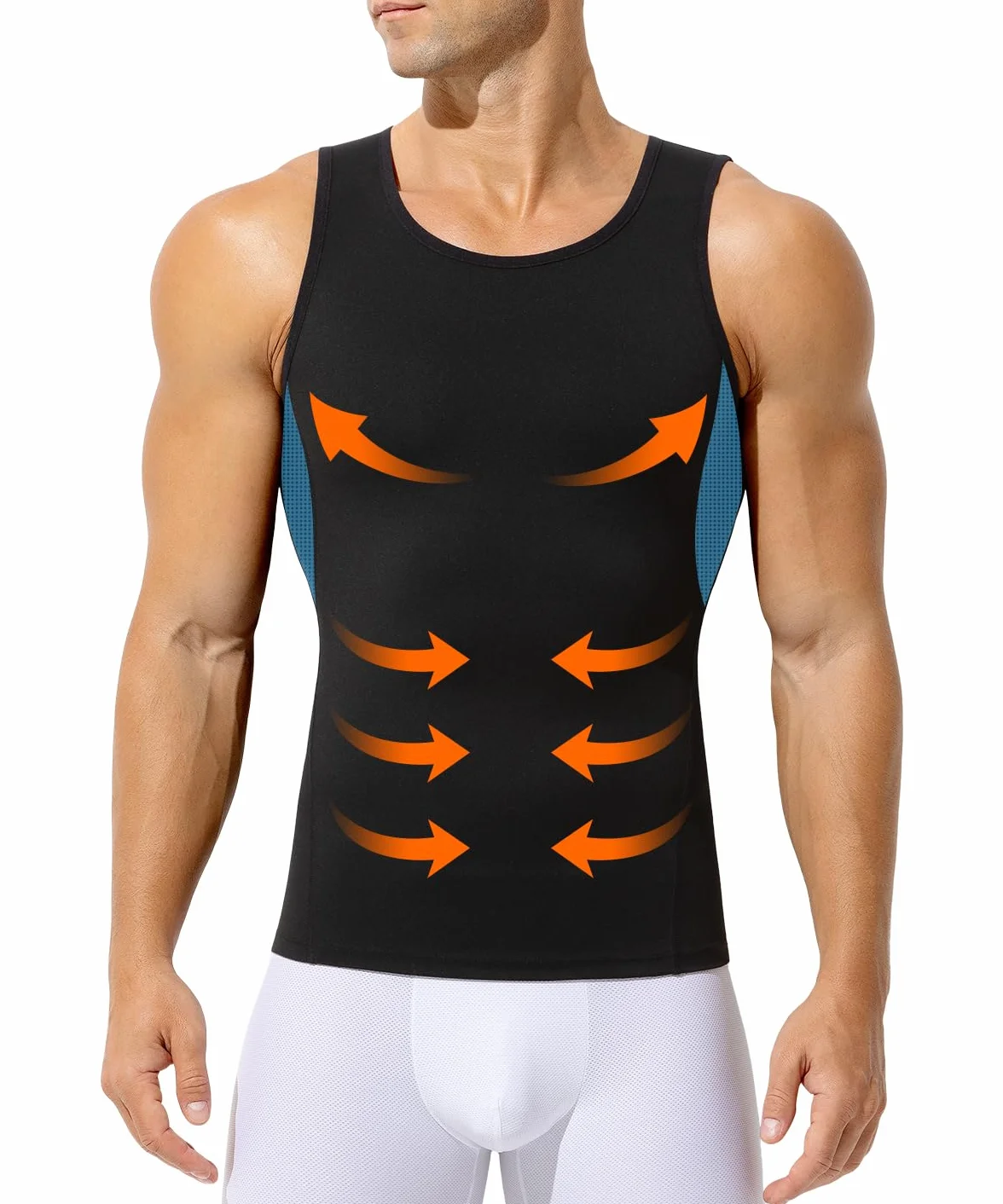 Canotta Compressione Uomo, Canottiera Contenitiva Controllo Pancia Snellente Intimo Sportivo Fitness