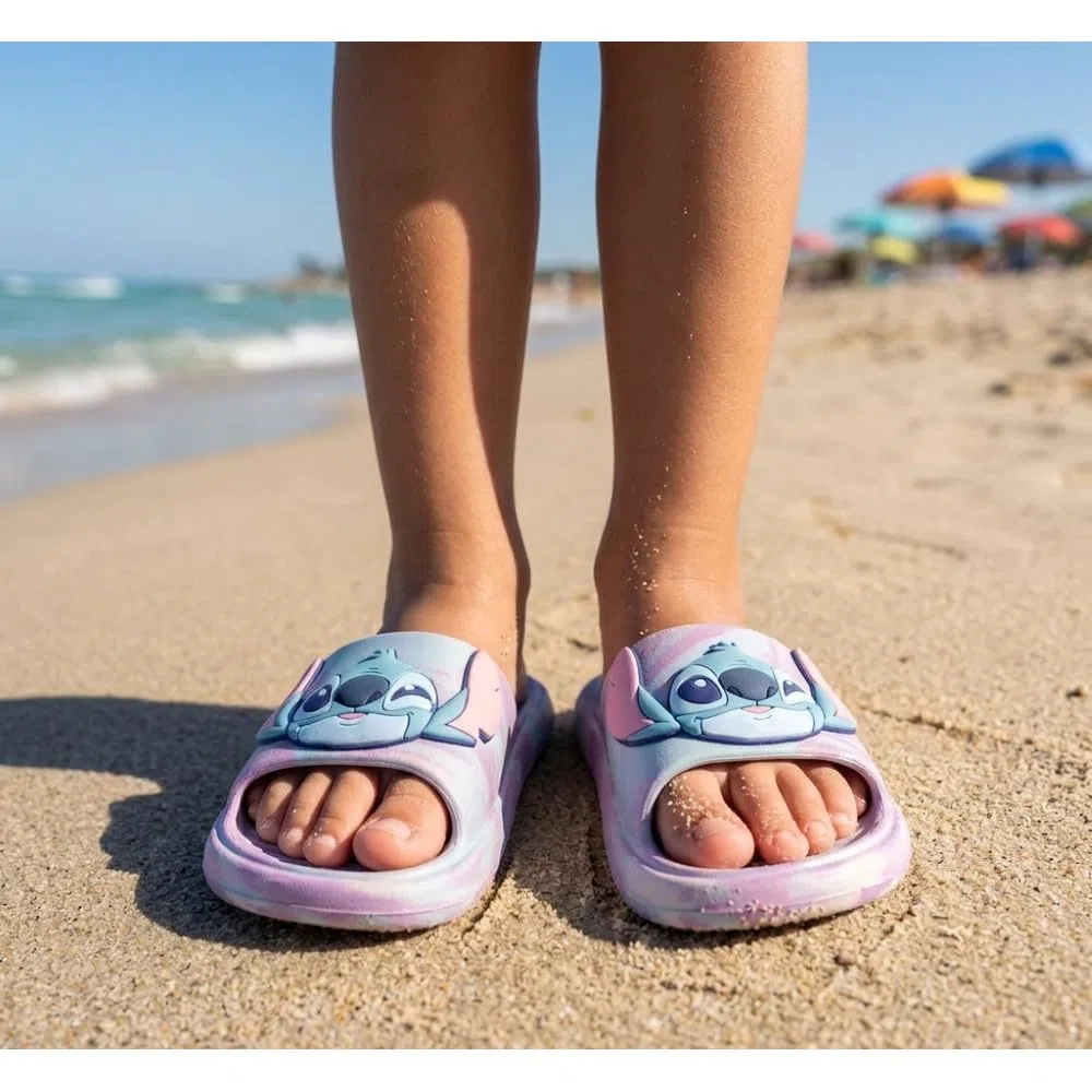 CARTOON Ciabatte Stitch Bambina/Donna 100% EVA Leggere Antiscivolo Sandali Comodi Casa Mare Piscina Impermeabili Ergonomiche Design Kawaii Idea Regalo Disney