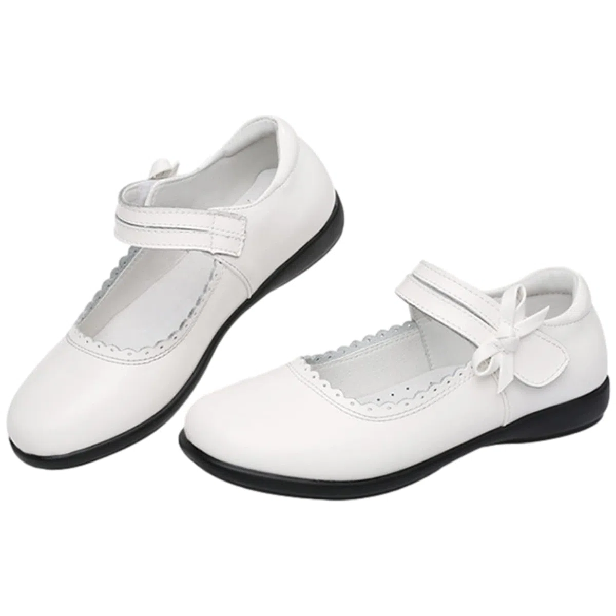 rismart Ragazze Bambina Bella Mary Jane Basse Cuoio Morbido Scarpe Oxfords