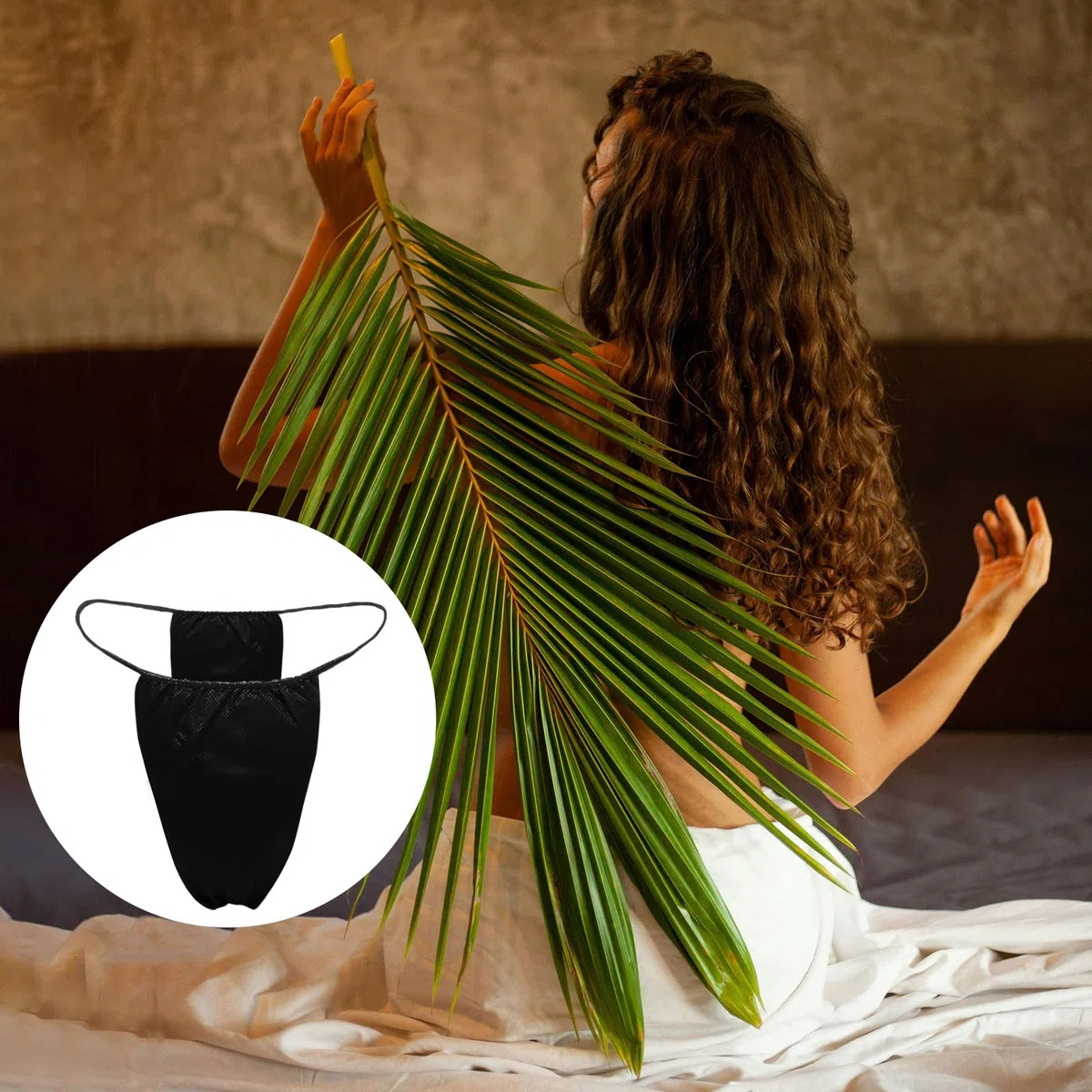 FUIPVGI 50 Pezzi Tanga Donna Monouso, Tanga e Getta, Tanga Monouso Estetica Slip, Mutande USA e Getta, per Massaggi