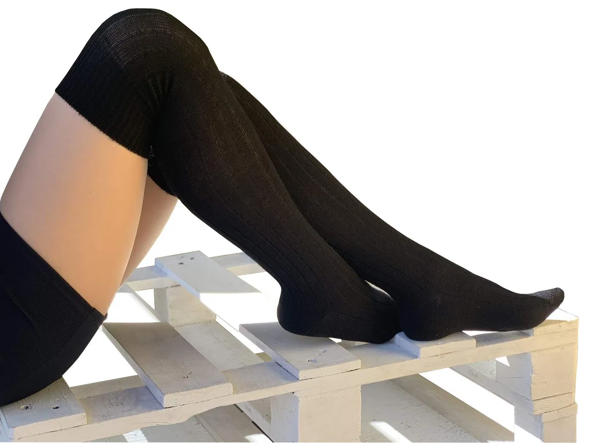 CriCri Socks Parigine Calze Donna Sopra Le Ginocchia in Morbida e Calda Lana - Gambaletto Alta Qualità Made in Italy