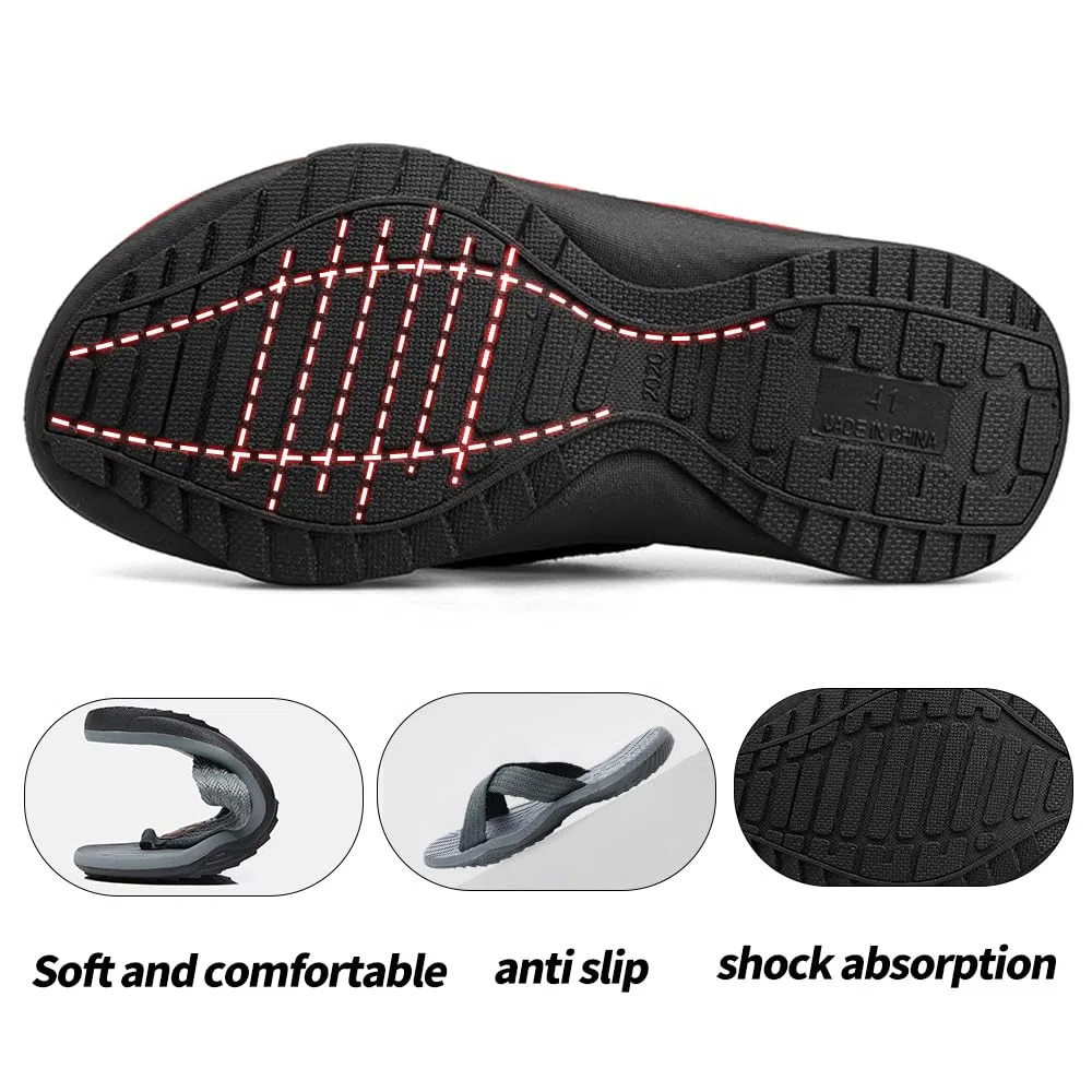 MGGMOKAY Uomo Cross Slide Sandali,Uomo Estive Sandali,Sportivo Fascite Plantare