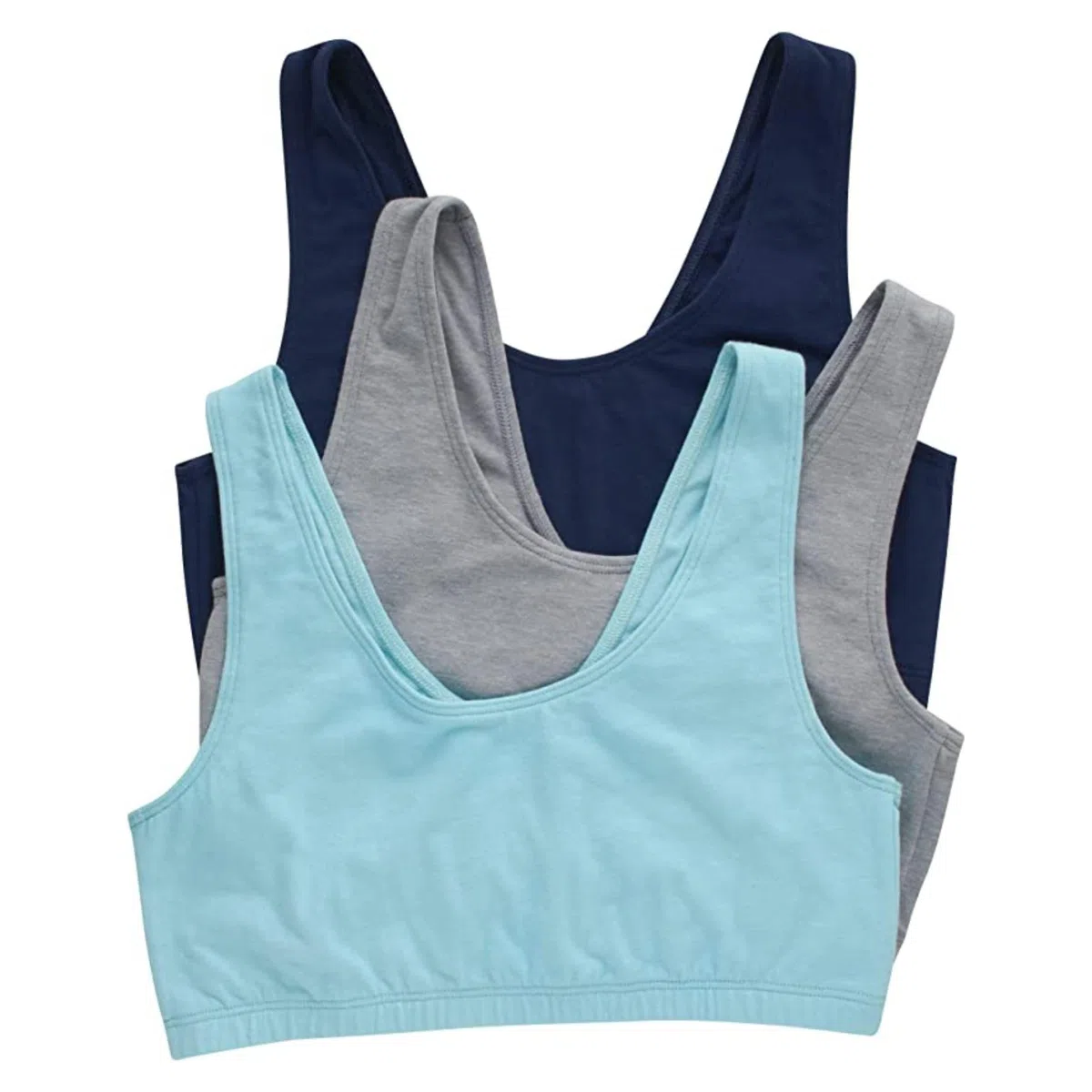 Hanes Bralette Pullover in Cotone, Confezione da 3 Reggiseno Donna (Pacco da 3)