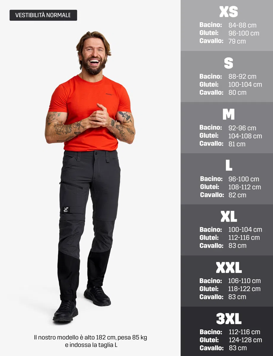 RevolutionRace Range PRO Stretch T Zip-off Pants da Uomo, Pantaloni da Trekking Convertibili per attività all'aperto