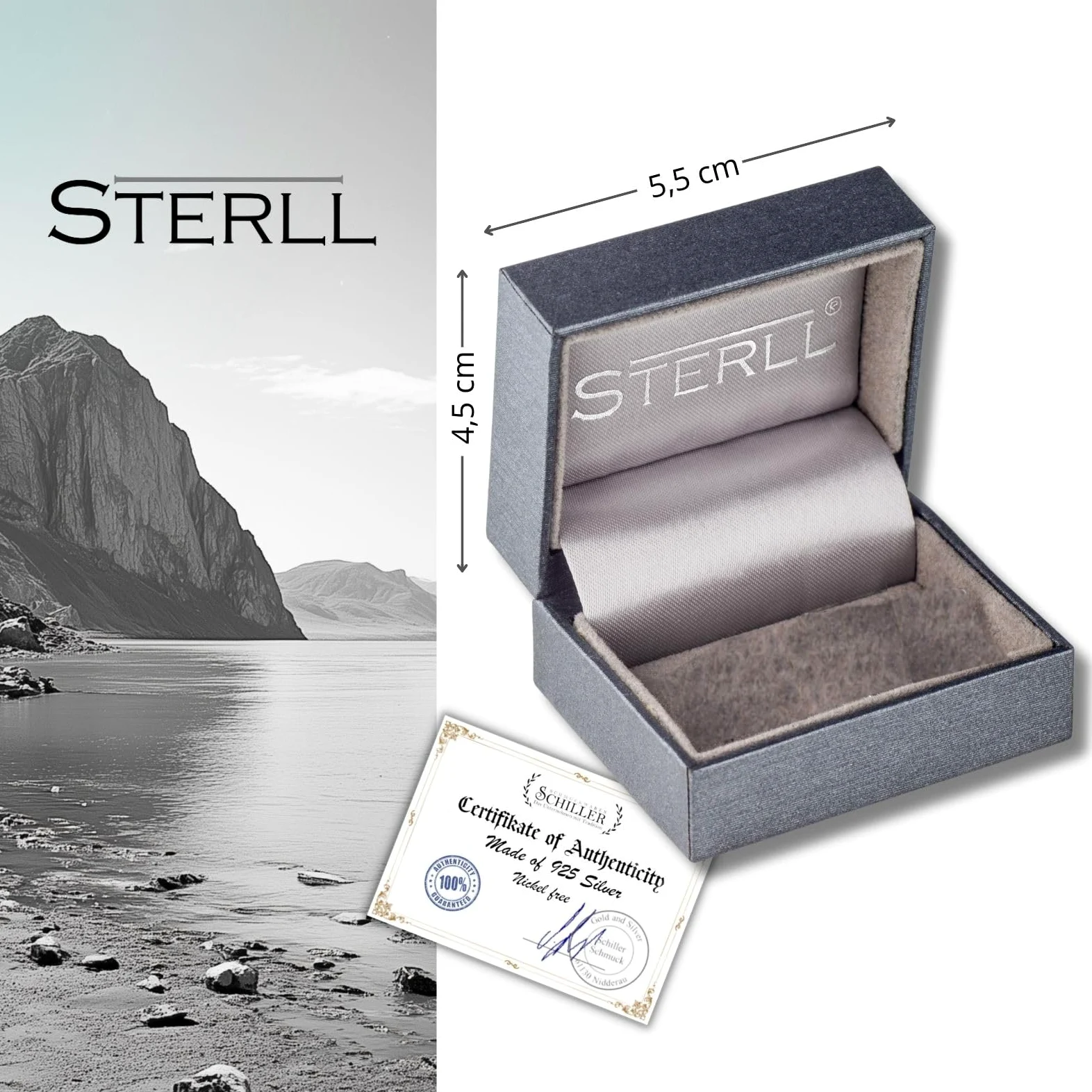 Gemelli Da Polso In Argento 925 Da Uomo Con Moderno Design Superficie