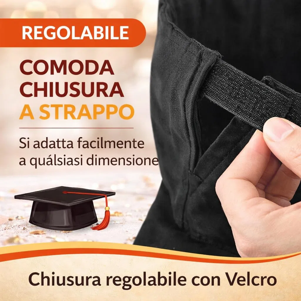 D&Vlab Tocco Cappello Festa di Laurea per Uomo Donna con Nappa Personalizzato con Cognome e Facoltà - Berretto Laureato Nero e Rosso in Medicina Laureato Ingegneria