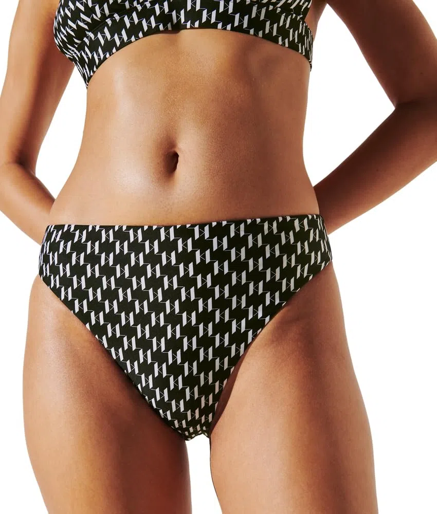 Karl Lagerfeld Donna Monogram Cheeky High Waist Bottom